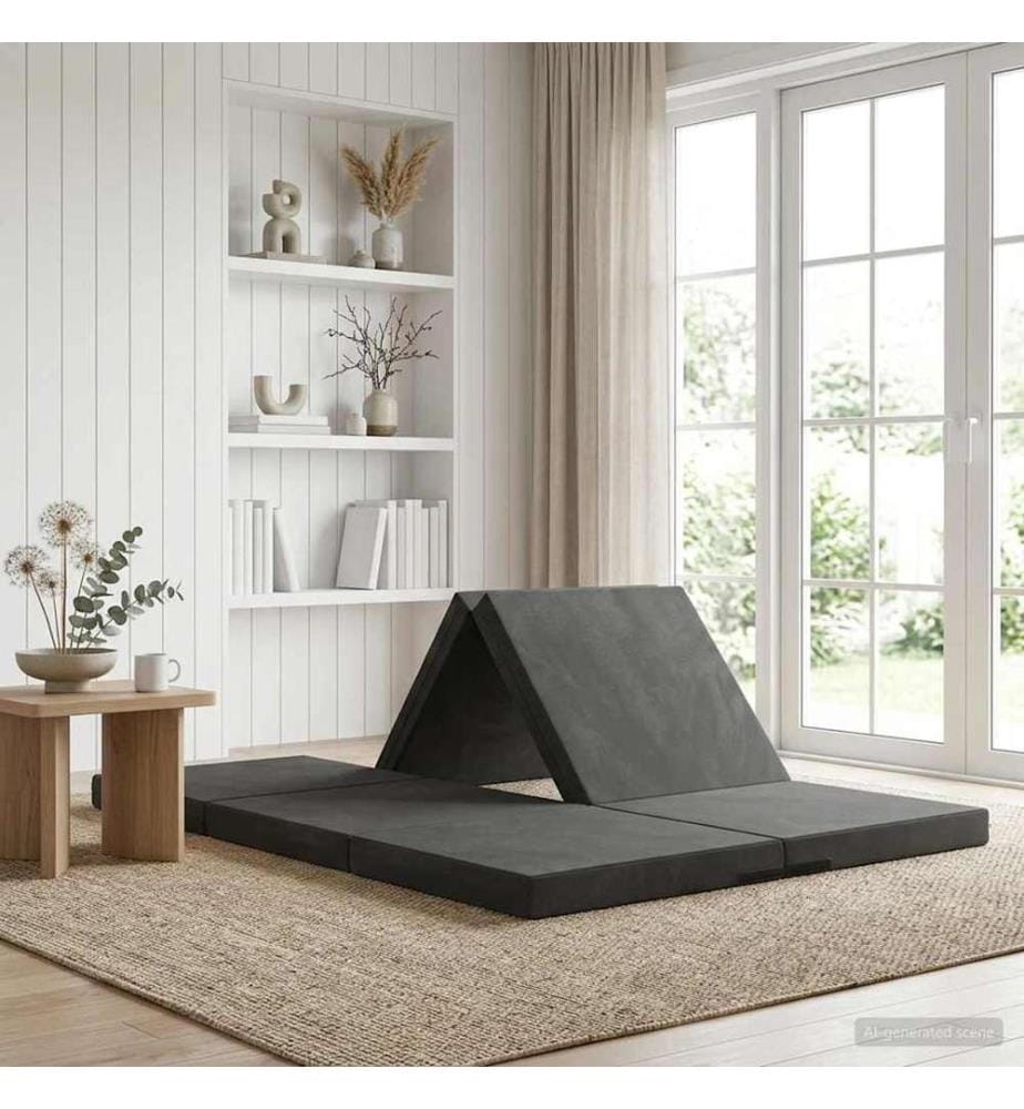 Klappsofa Bett 140 x 67 x 45 cm Dunkelgrau