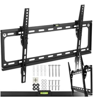 Television Bracket - 32-100 inch screens, tiltable, width-adjustable TV wall mount - black