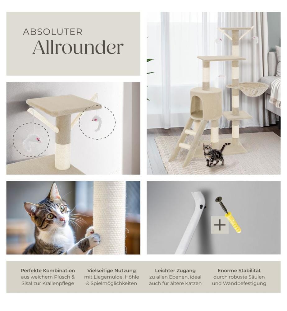 Albero tiragraffi Dominik - beige