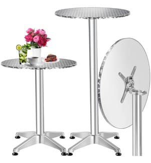 Aluminium Bistrotisch Ø60 cm klappbar höhenverstellbar - 6,5 cm
