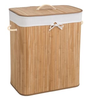 Laundry Basket - washing hamper with lid, removable laundry bag, 2 handles - 100 L, beige