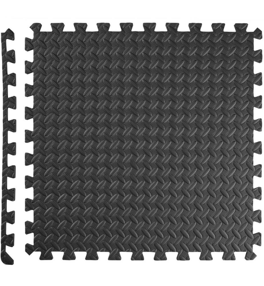 Bodenschutzmatte 12-tlg - schwarz