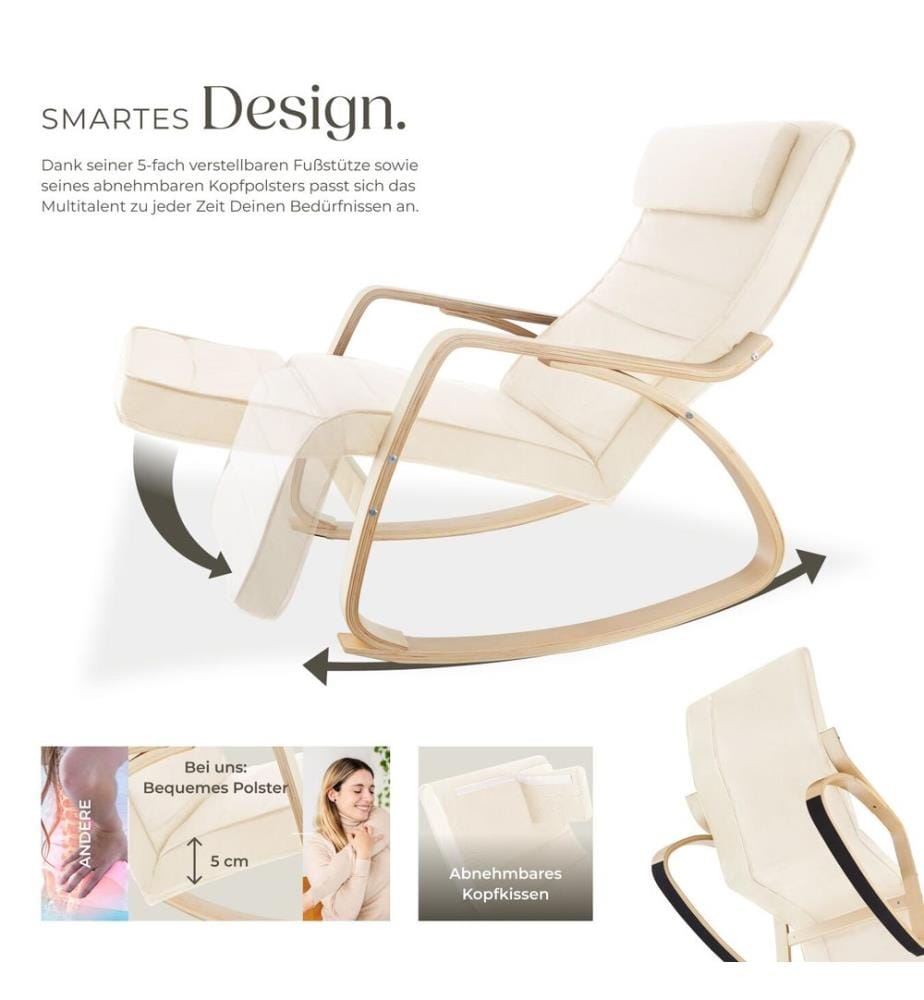 Fauteuil à bascule Onda - beige