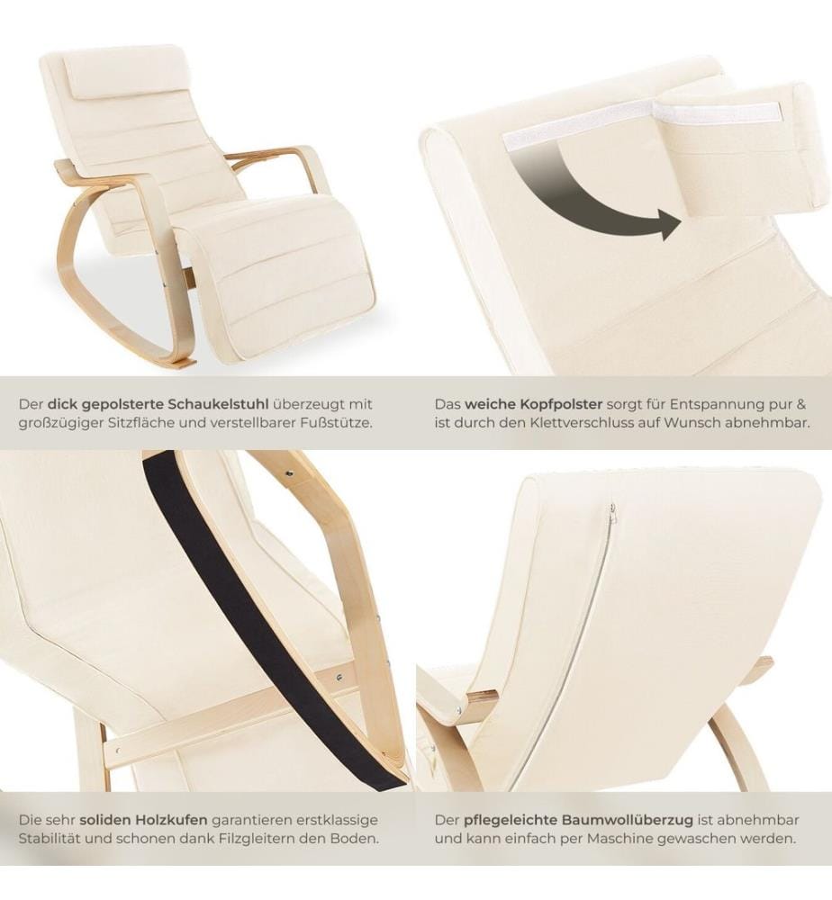 Fauteuil à bascule Onda - beige