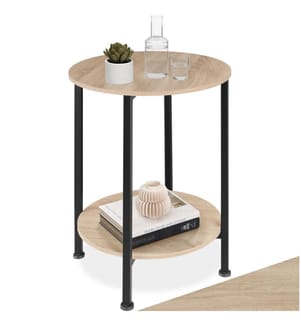 Tavolino Ballina 45 x 64 cm - Industriale legno chiaro, rovere Sonoma