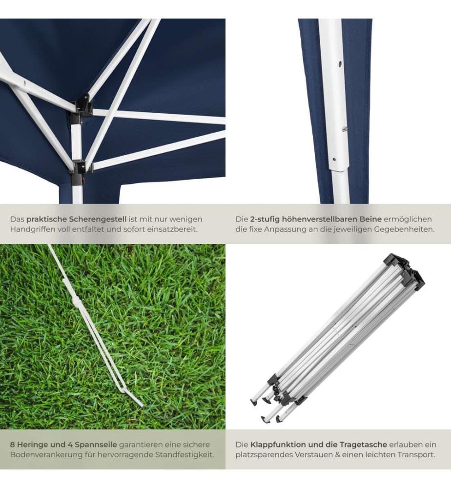 Gazebo pieghevole Linosa - blu