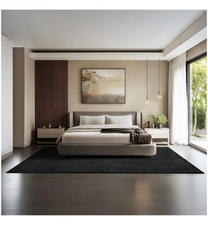 Kurzflorteppich Soft Zone - schwarz, 200 x 290 cm