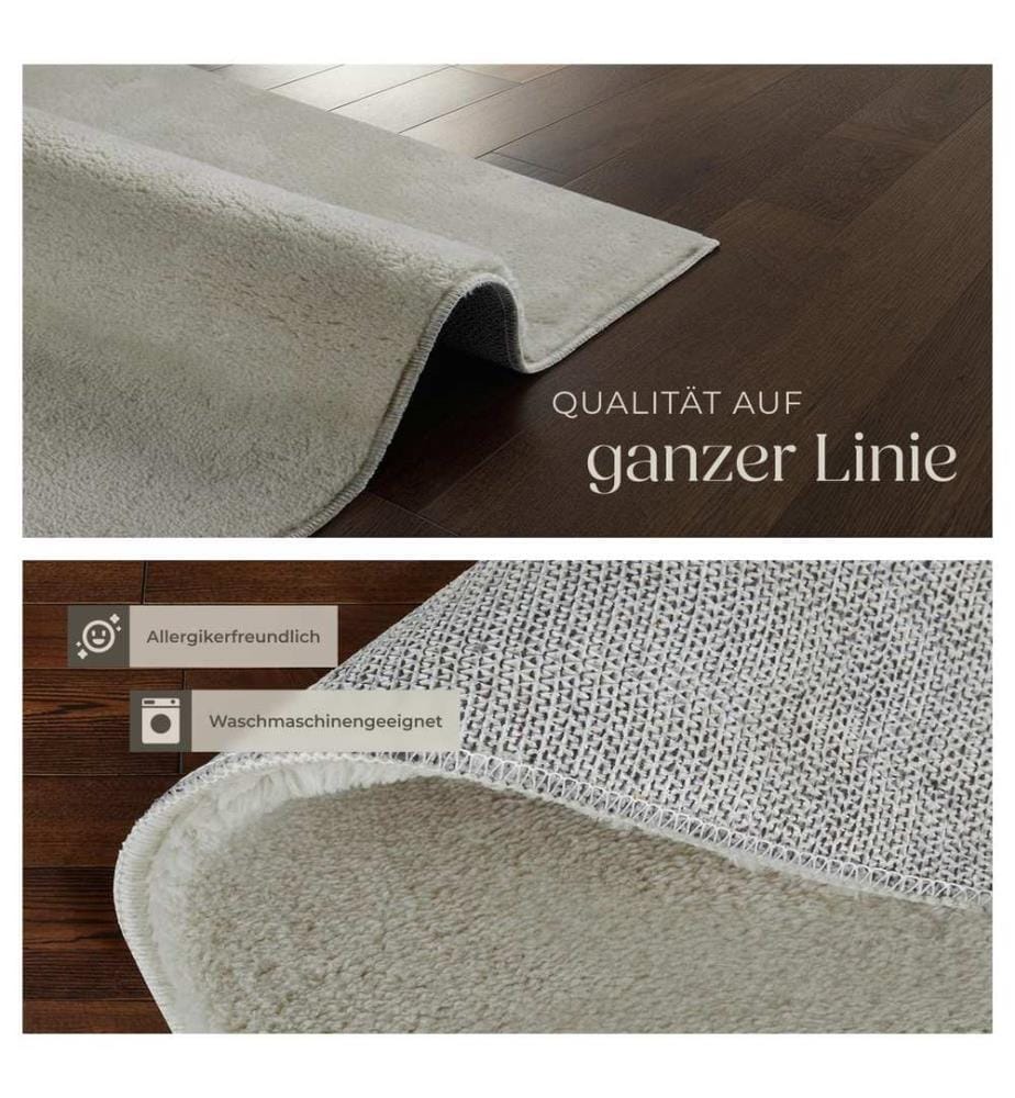 Kurzflorteppich Soft Zone - Sand, 160 x 230 cm