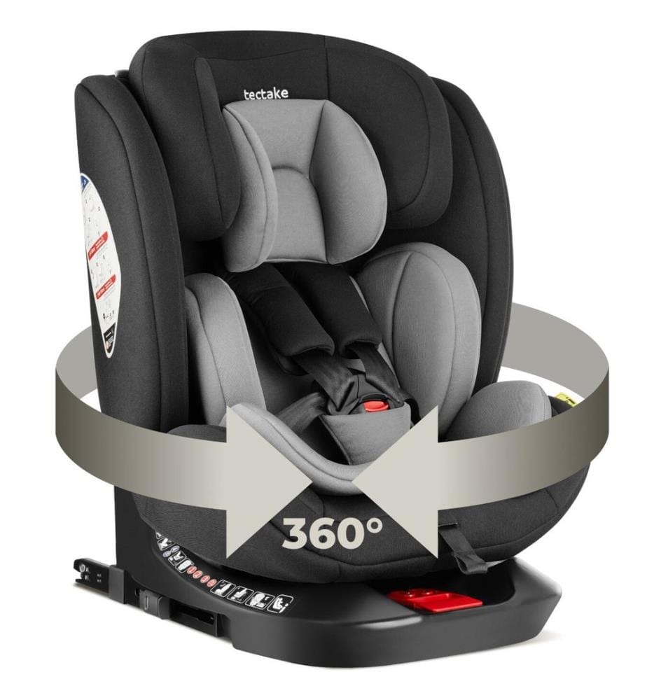 Siège auto pivotant LINUS norme i-Size avec ISOFIX - gris clairnoir