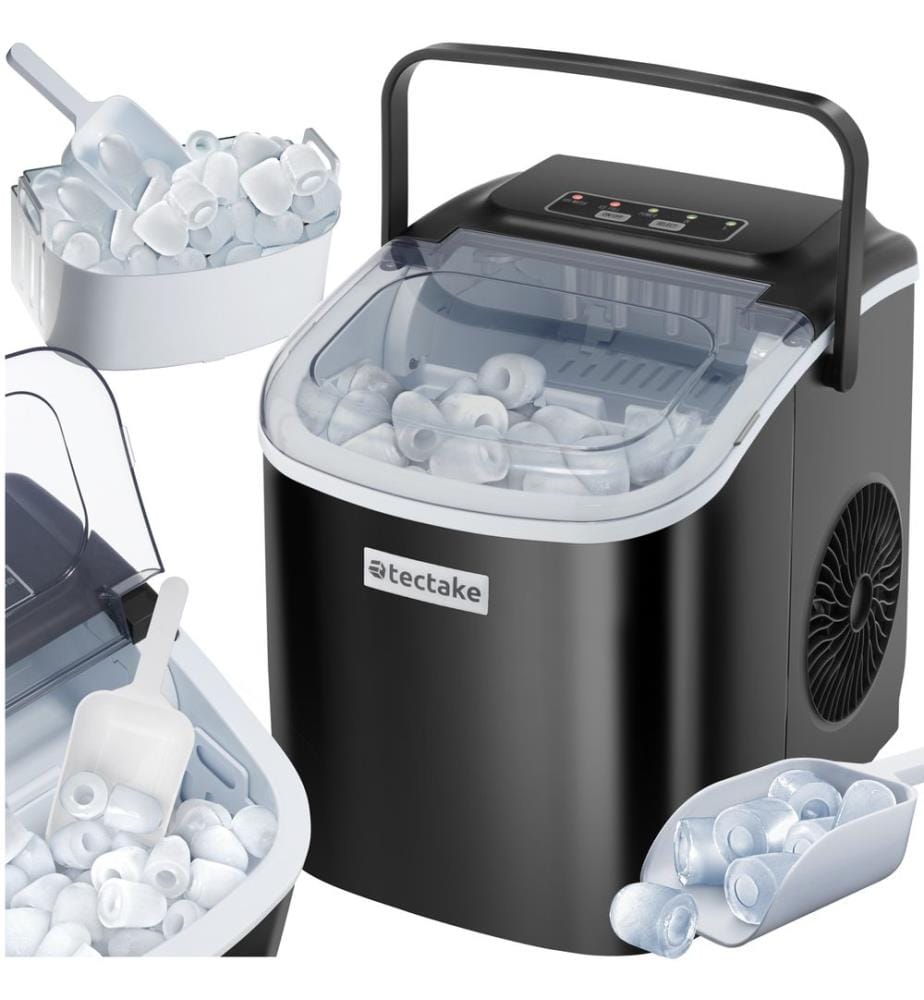 Macchina per ghiaccio Arctic, 1,2 l, 2 dimensioni dei cubetti di ghiaccio - nero