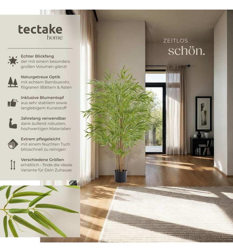 Albero di bambù artificiale Bambosa, consistenza realistica - 150 cm