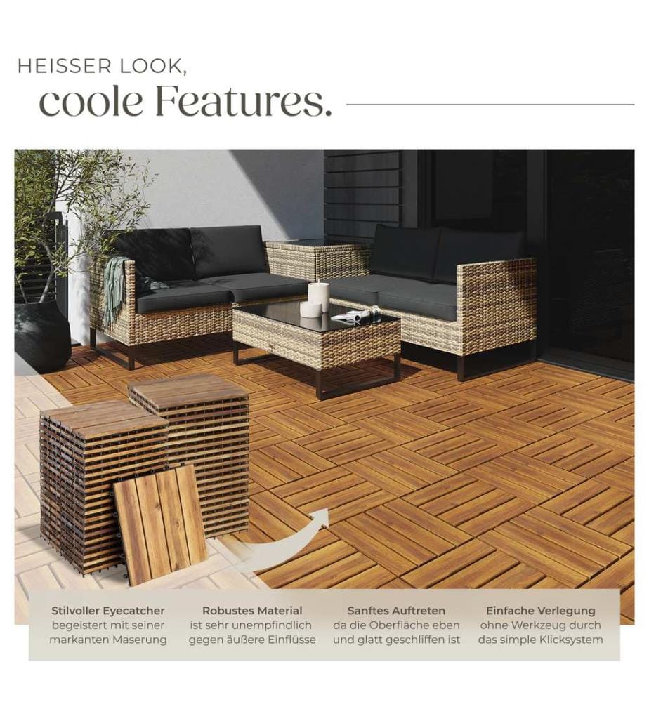 Terrassenfliesen Tabula 4er Lamellen - 40