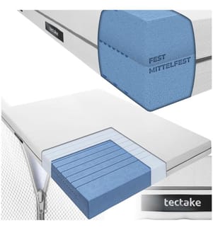 Matelas 2-en-1 SKY en tissu mesh 3D avec 2 degrés de fermeté - 140 x 190 cm