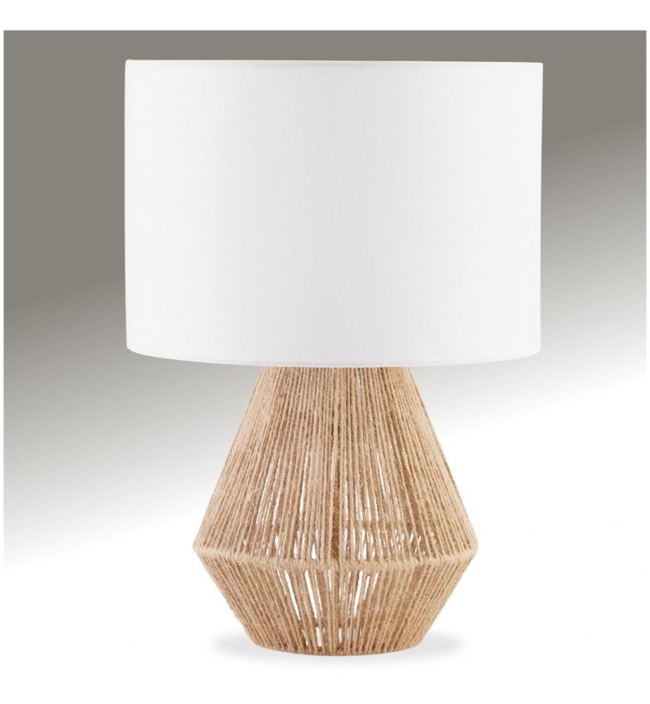 Tischleuchte Lignea Lux aus Jute im Boho-Stil, 60W - natur