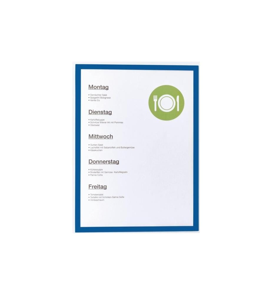 MAGNETOPLAN - Cadre de présentation Fenêtre A4 Bleu, 5 pièces