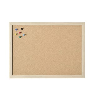 MAGNETOPLAN - Tableau d'affichage avec cadre en bois 60 cm x 40 cm, Brun