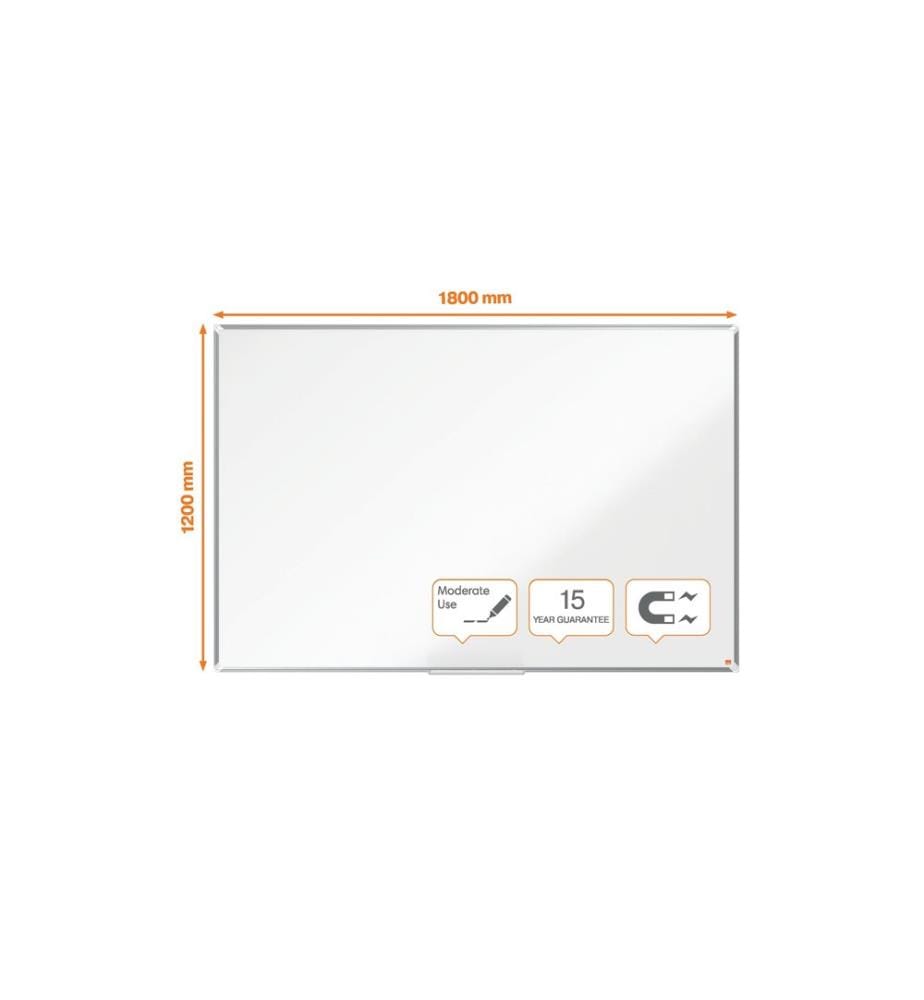 NOBO - Tableau blanc Acier Premium Plus 120 cm x 180 cm, Blanc