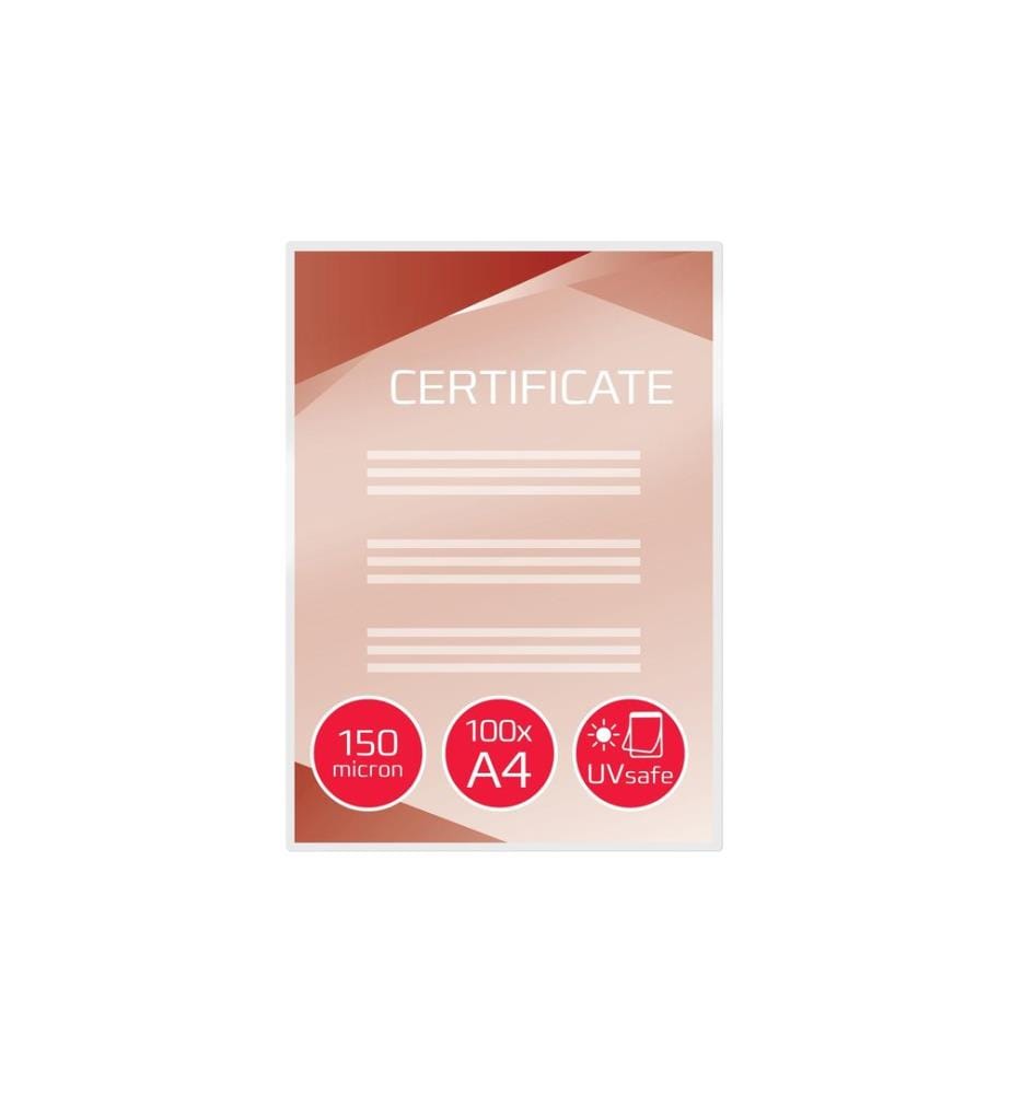 GBC - Laminierfolie UVSafe A4, 150 Mikron, 100 Stück, glänzend