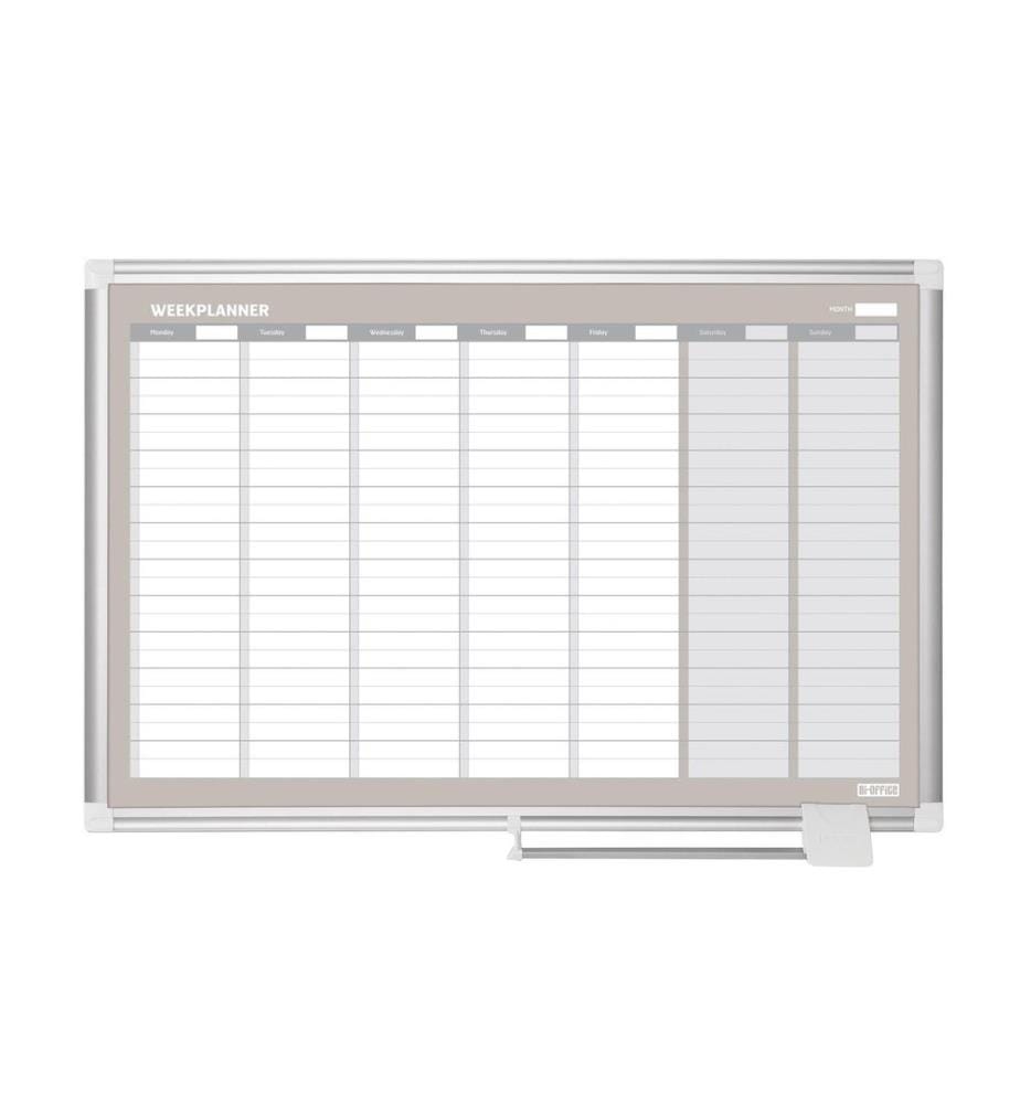BI-OFFICE - Tableau blanc magnétique 60 cm x 90 cm, Blanc