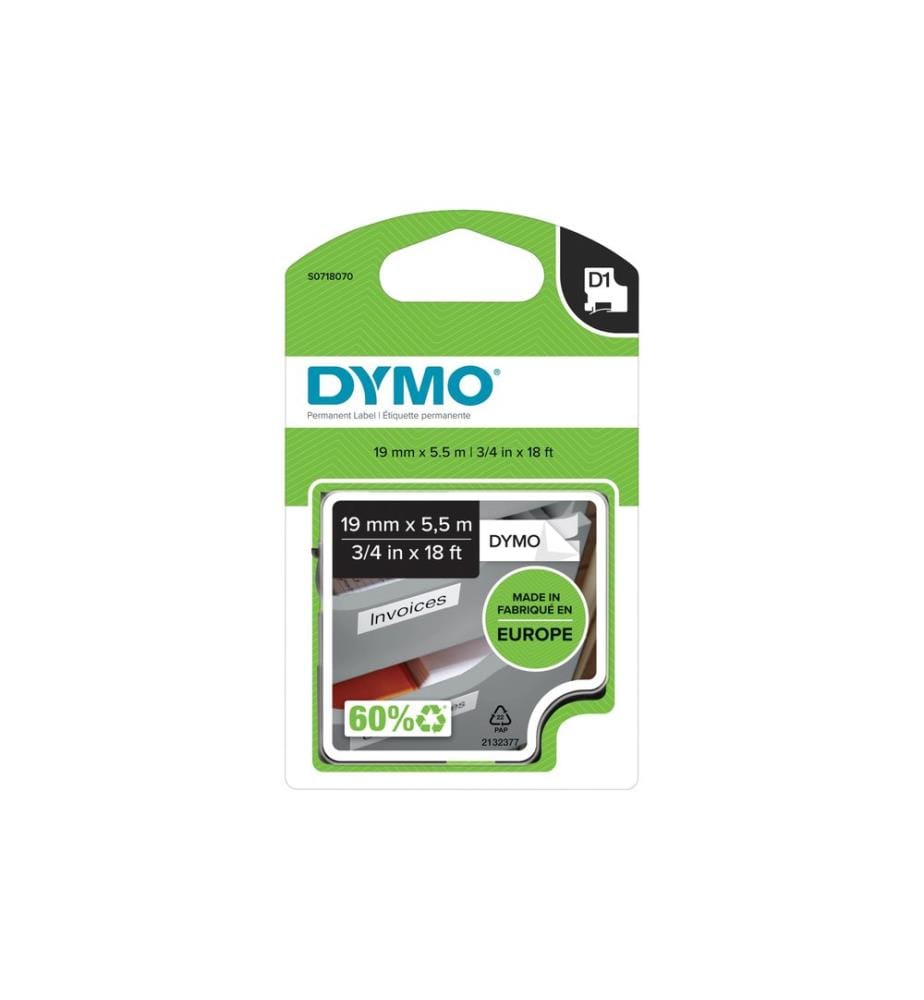 DYMO - Ruban d'étiquettes D1 Noir auf Blanc