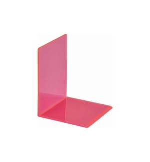 MAUL - Buchstütze aus Acryl Neon 10 x 10 x 13 cm, Pink, 2 Stk.