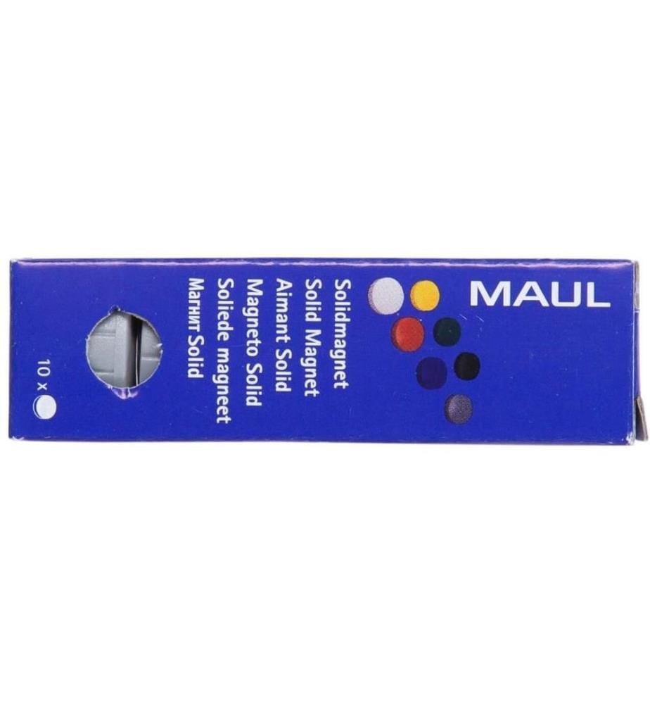 MAUL - Aimant Solid Ø 24 mm, 600 g, gris, 10 pièces
