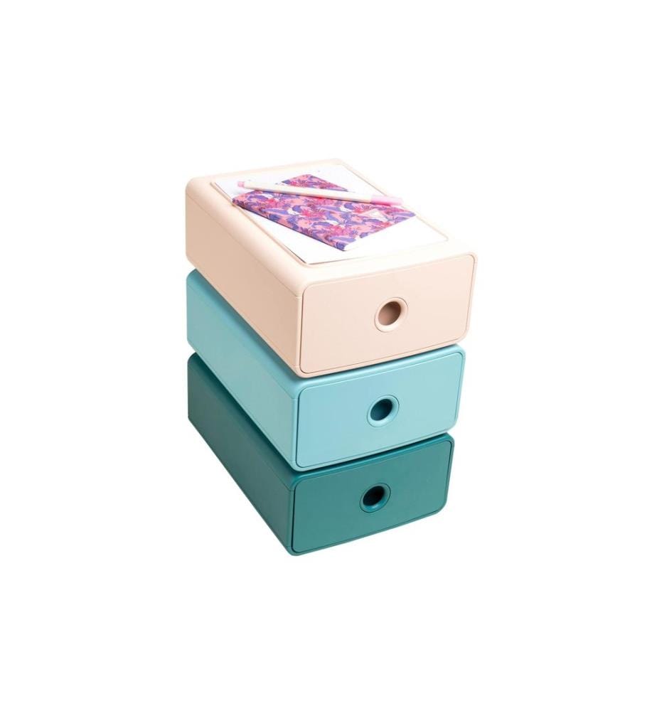 Exacompta Schubladenbox Tiny Box Skandi, 1 Schublade, A5+, Hellrosa