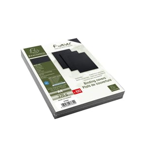 Exacompta Einbanddeckel Evercover 270 g/m², 100 Stück, Schwarz