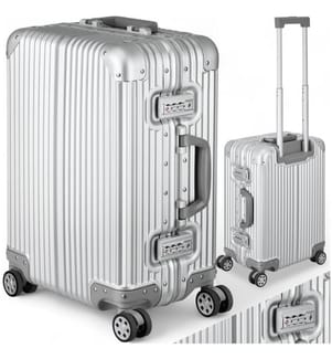 Bordtrolley Airway, Aluminium, TSA-Schlösser, 4 Doppelrollen - silber