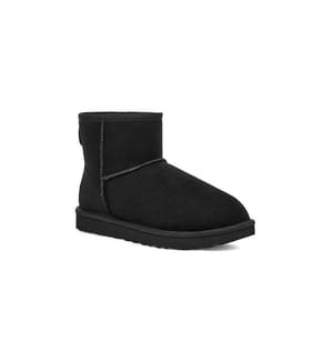 Leder-Stiefeletten Classic Mini II - Schwarz
