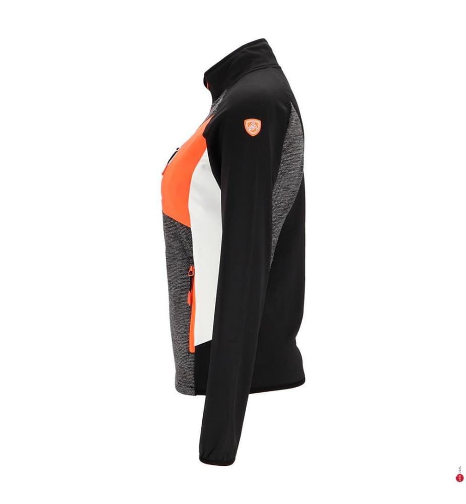 Hybrid-Fleecejacke - Schwarz