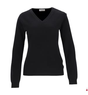 V-Ausschnitt-Pullover aus Kaschmir für Damen - Schwarz