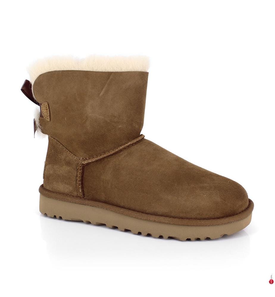 Bottines en Cuir Mini Bailey Bow II - Brun Clair