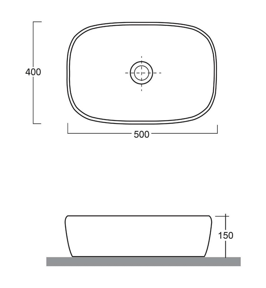 Free-Standing Basin Minsk - 50 x 40 x 14 cm