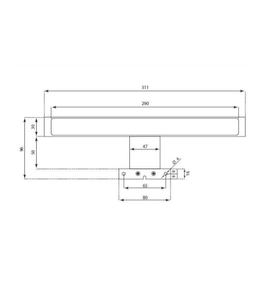 Lampada LED per SpecchioBellatrix - Argento