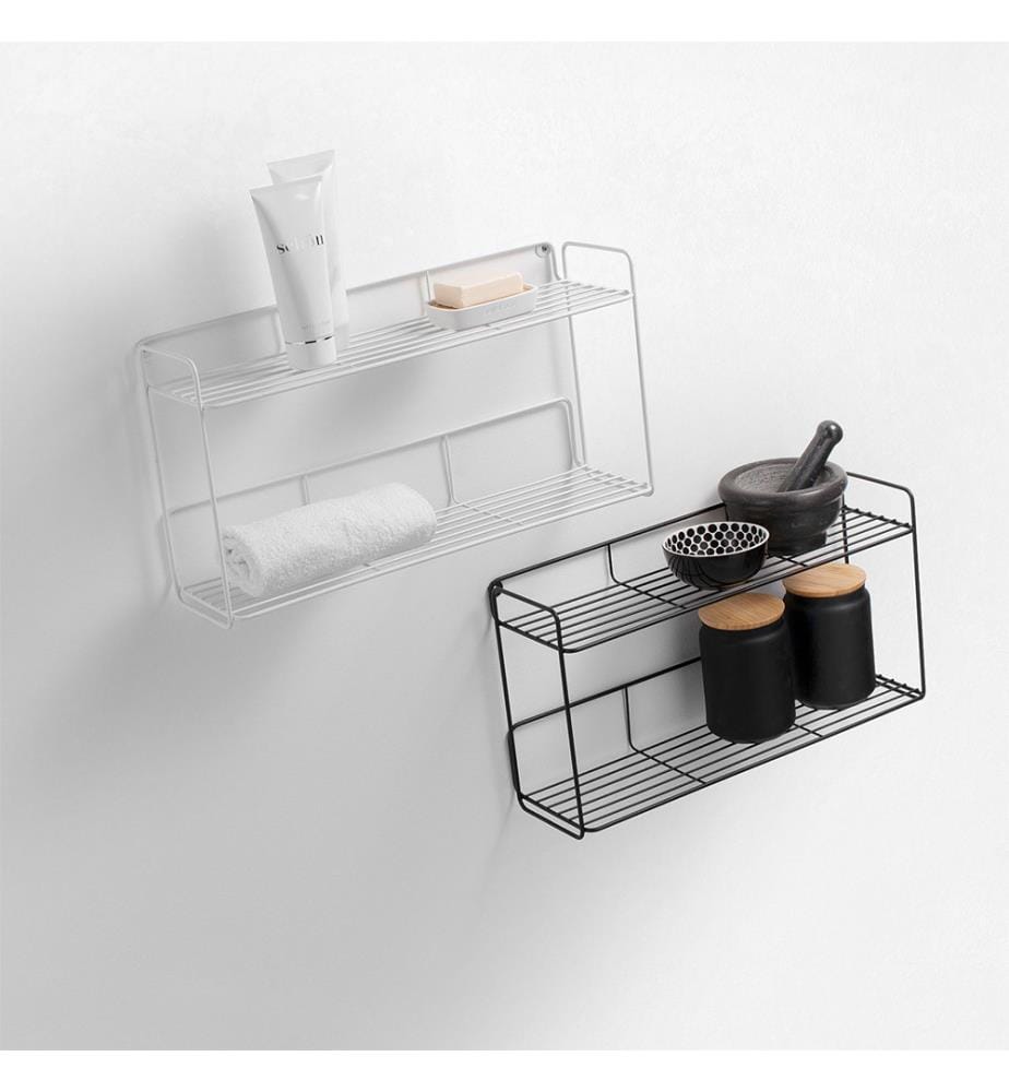 Scaffale a muro Kaori - 50,1x15,1x27,3 cm - Nero
