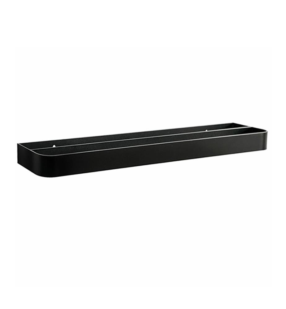 Wall mounted towel rail 2 rods JIRO black