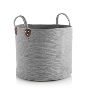 Panier en Coton Avec Poignées Guglielmo Gris