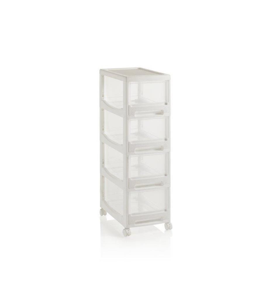 Commode à Roulettes Dey 28 x 43 x 90 Cm - Blanc