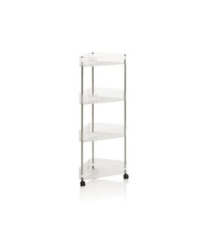 Scaffale rotante Koro 35,5 x 27 x 86 cm - Trasparente e argento