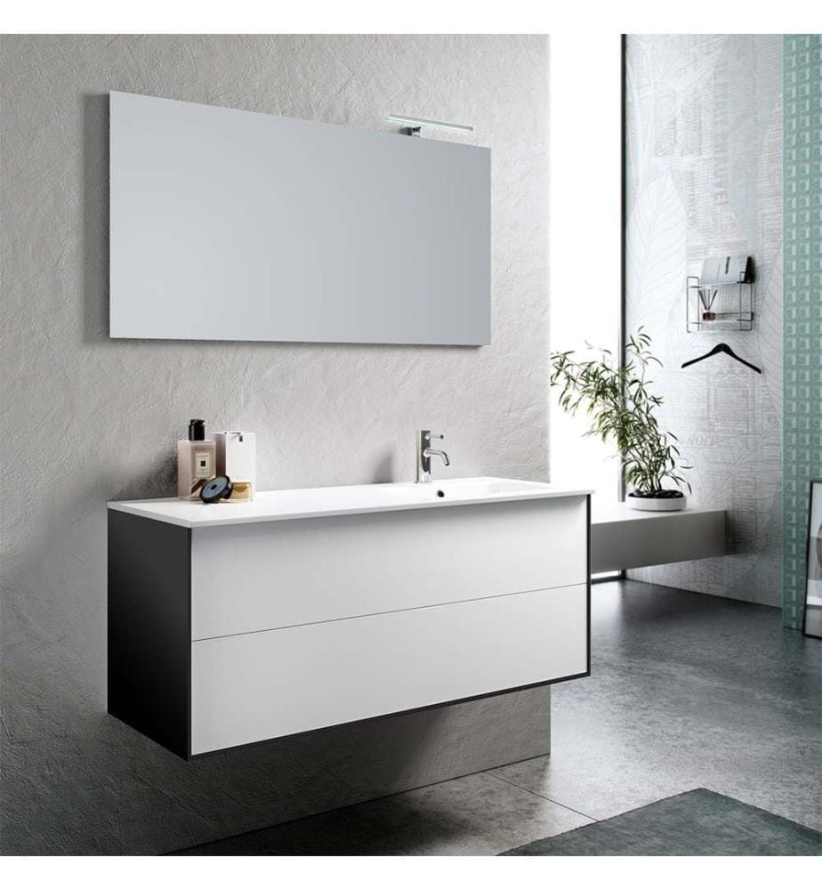 Ensemble de Salle de Bain Vasque Dx 4 Pièces Ago Blanc Mat