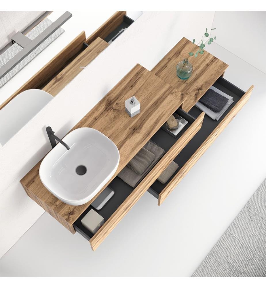 Set da bagno 5 pezzi Yoka Miele - Rovere