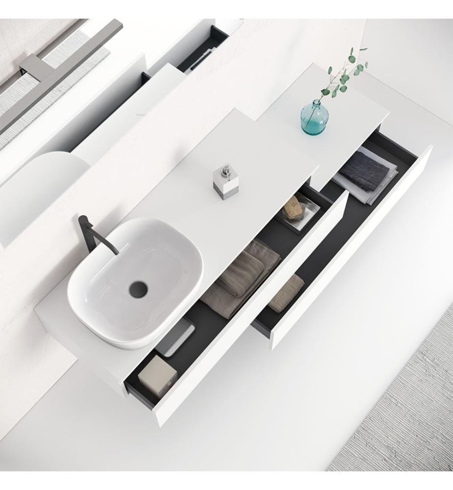 Set da bagno 5 pezzi Yoka - Bianco