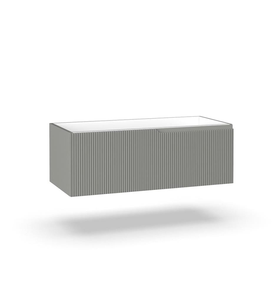 Wandsockel 1 Schublade Zip - Grau