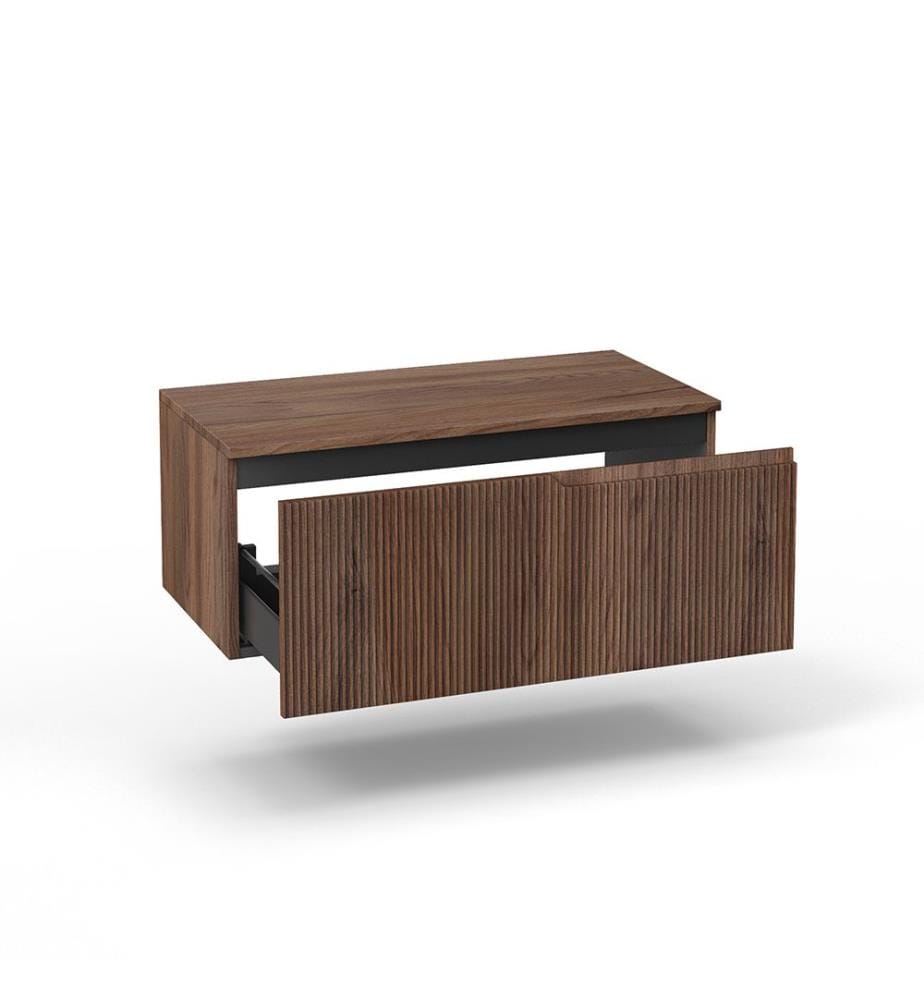 Meuble de salle de bain 3 pièces Zip Rio - Chêne foncé