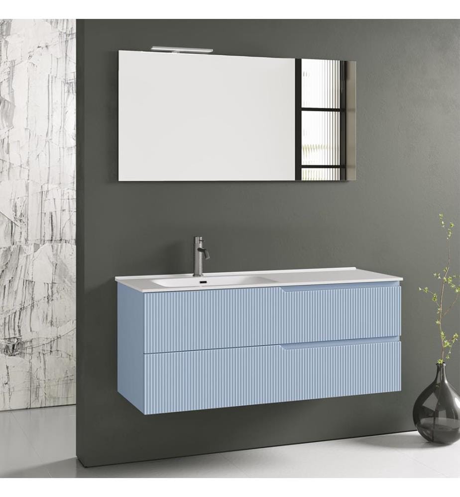 Badezimmerset SX 4-teiliges Waschbecken Zip - Tiffanyblau