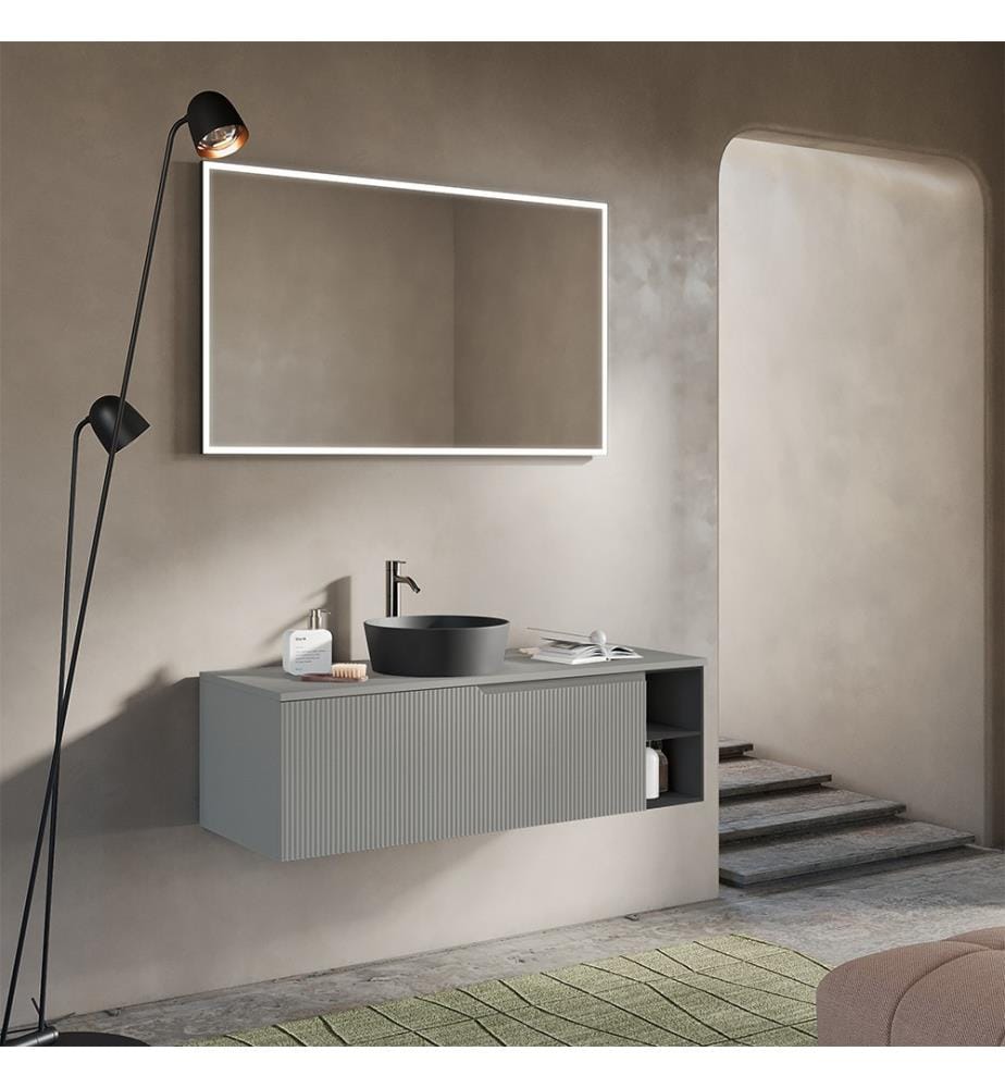Meuble de salle de bain 5 pièces ZIP gris