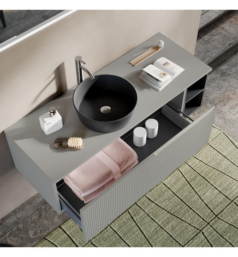 Meuble de salle de bain 5 pièces ZIP gris