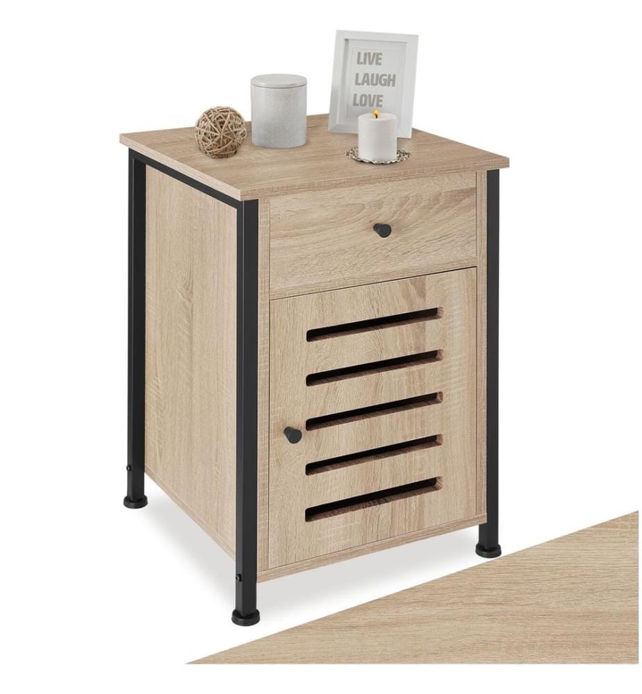 Nachttisch Waterford 40x42x60,5 cm - Industrial Holz hell, Eiche Sonoma