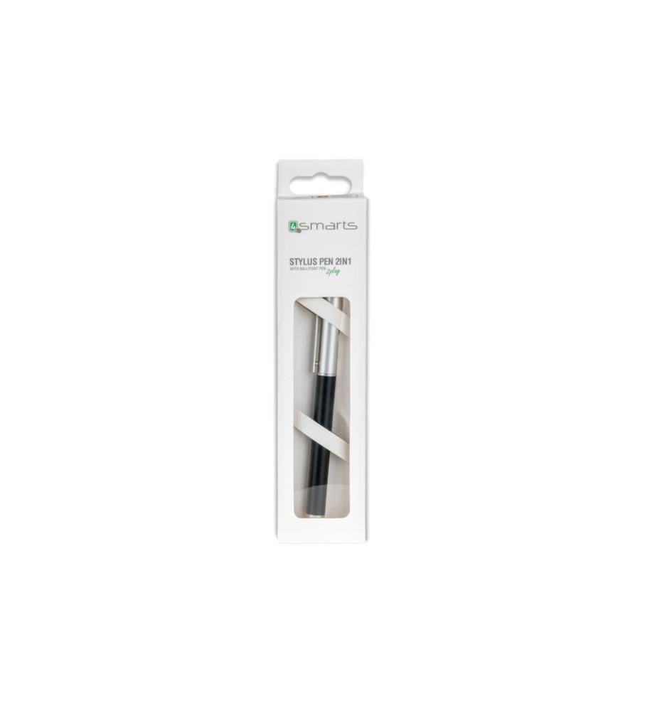 4SMARTS - Eingabestift Stylus Pen 2in1 Schwarz